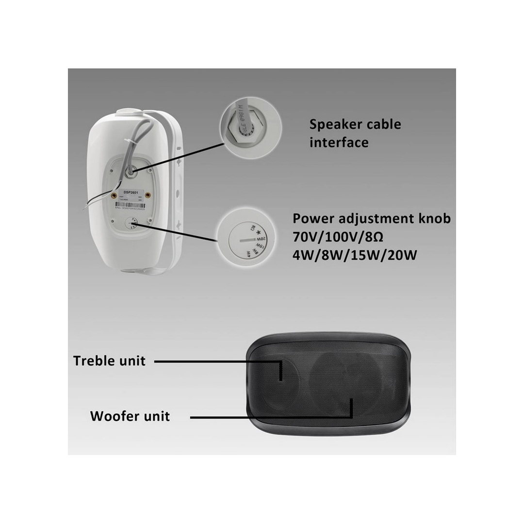 DSPPA DSP2601W 20Вт Водонепроникний вуличний настінний динамік IP65