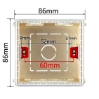DSPPA V-86 Коробка для монтажу регуляторів гучності 86х86х50мм DSPPA V-86 Коробка для монтажу регуляторів гучності 86х86х50мм