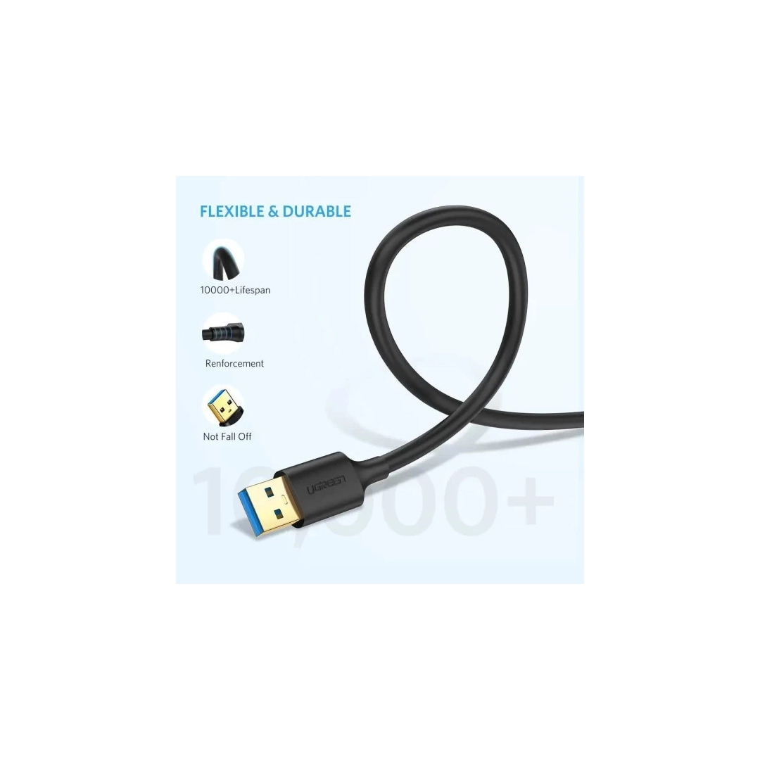 Кабель HDMI Ugreen US128 USB-A 3.0 - USB-A 3.0, 1m Black 10370 Кабель HDMI Ugreen US128 USB-A 3.0 - USB-A 3.0, 1m Black 10370