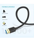 Кабель HDMI Ugreen US128 USB-A 3.0 - USB-A 3.0, 1m Black 10370