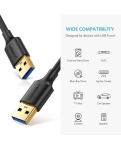 Кабель HDMI Ugreen US128 USB-A 3.0 - USB-A 3.0, 1m Black 10370