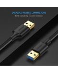 Кабель HDMI Ugreen US128 USB-A 3.0 - USB-A 3.0, 1m Black 10370