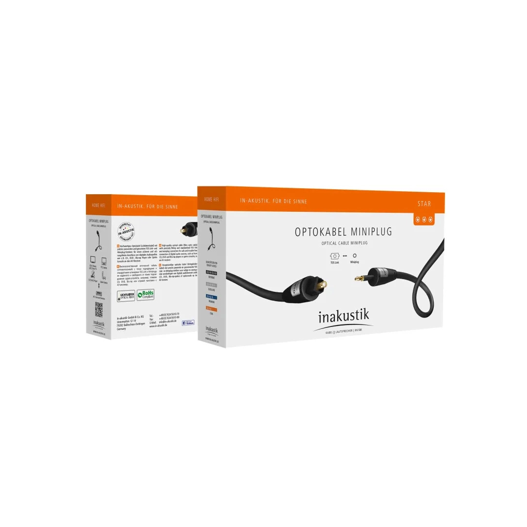 Цифровий аудіокабель Inakustik Star Opto 3,5 Mini - Toslink 1,5m