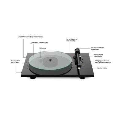 Вініловий програвач Pro-Ject T2 High Gloss Black Rainier