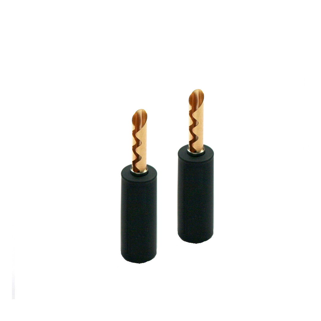 Рознімання Chord Crimp Gold Banana Plug & Black Cap