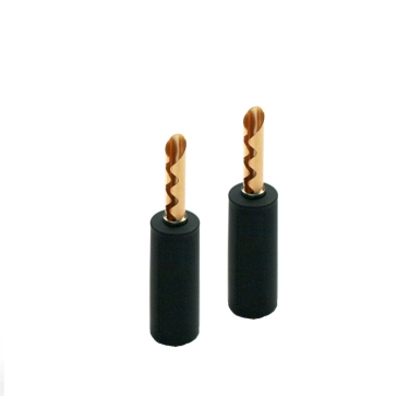 Рознімання Chord Crimp Gold Banana Plug & Black Cap