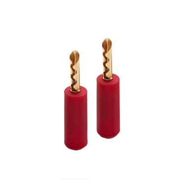 Рознімання Chord Crimp Gold Banana Plug & Red Cap
