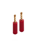 Рознімання Chord Crimp Gold Banana Plug & Red Cap