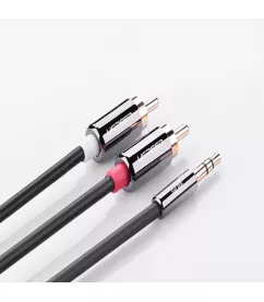 Аудіокабель Ugreen AV116 3.5 mm to 2RCA Audio Cable, 1 m Black 10749