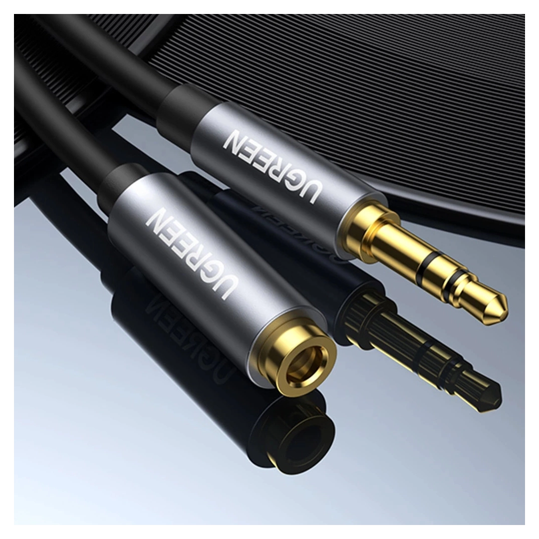 Кабель подовжувач Ugreen AV118 3.5 mm Male to 3.5 mm Female, 1 m Black 10592 Кабель подовжувач Ugreen AV118 3.5 mm Male to 3.5 mm Female, 1 m Black 10592