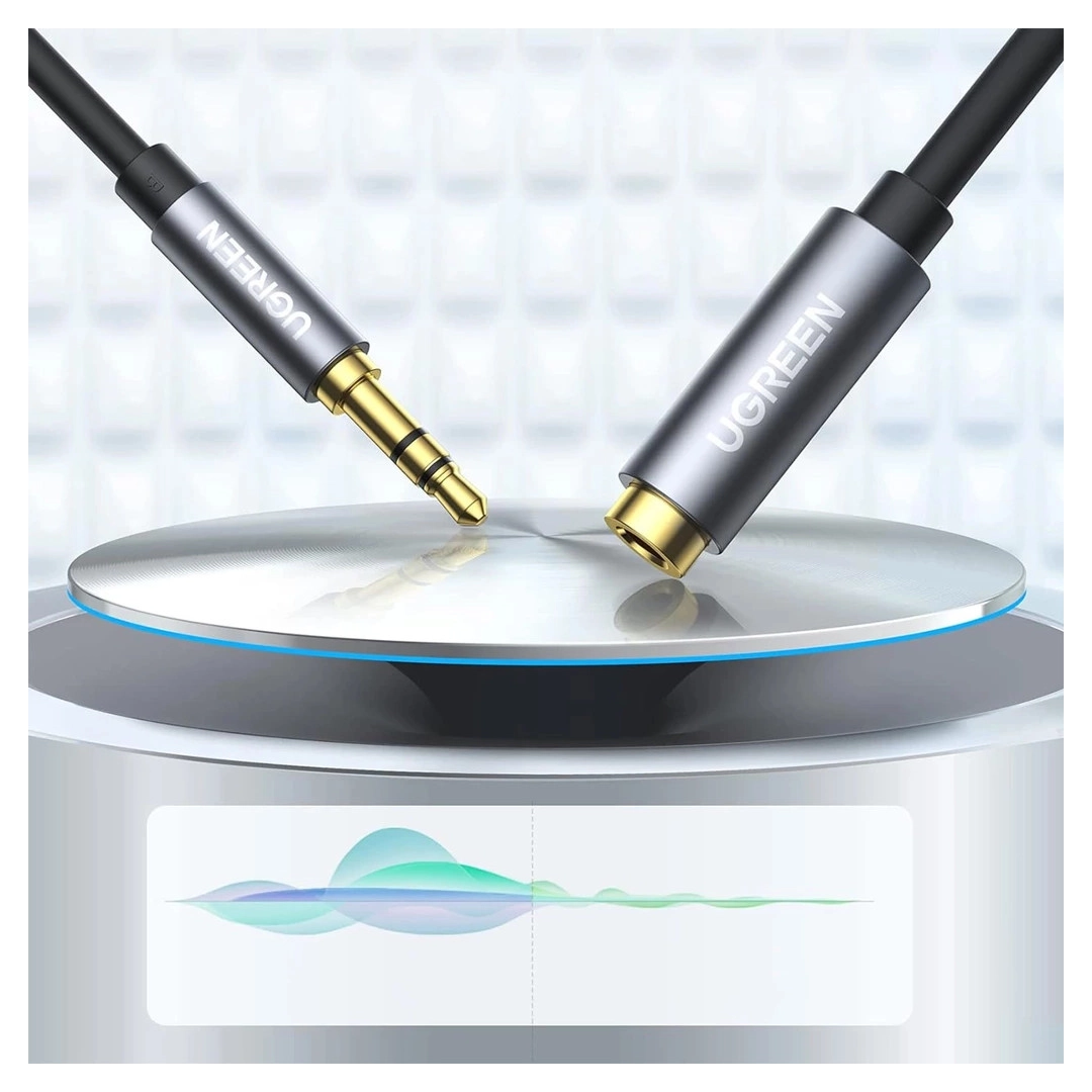 Кабель подовжувач Ugreen AV118 3.5 mm Male to 3.5 mm Female, 1 m Black 10592 Кабель подовжувач Ugreen AV118 3.5 mm Male to 3.5 mm Female, 1 m Black 10592