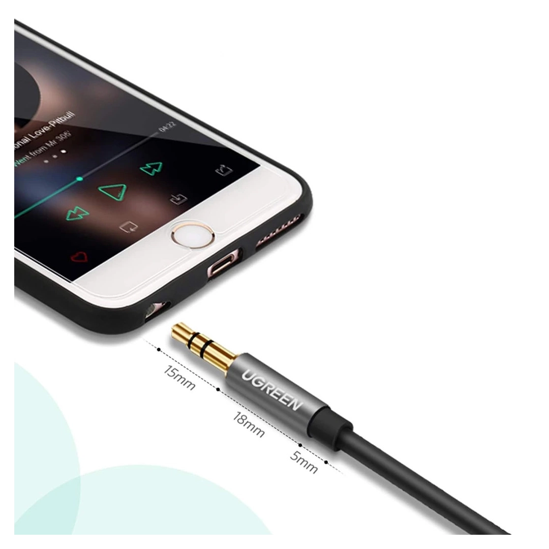 Кабель подовжувач Ugreen AV118 3.5 mm Male to 3.5 mm Female, 1 m Black 10592 Кабель подовжувач Ugreen AV118 3.5 mm Male to 3.5 mm Female, 1 m Black 10592