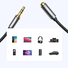 Кабель подовжувач Ugreen AV118 3.5 mm Male to 3.5 mm Female, 1 m Black 10592 Кабель подовжувач Ugreen AV118 3.5 mm Male to 3.5 mm Female, 1 m Black 10592