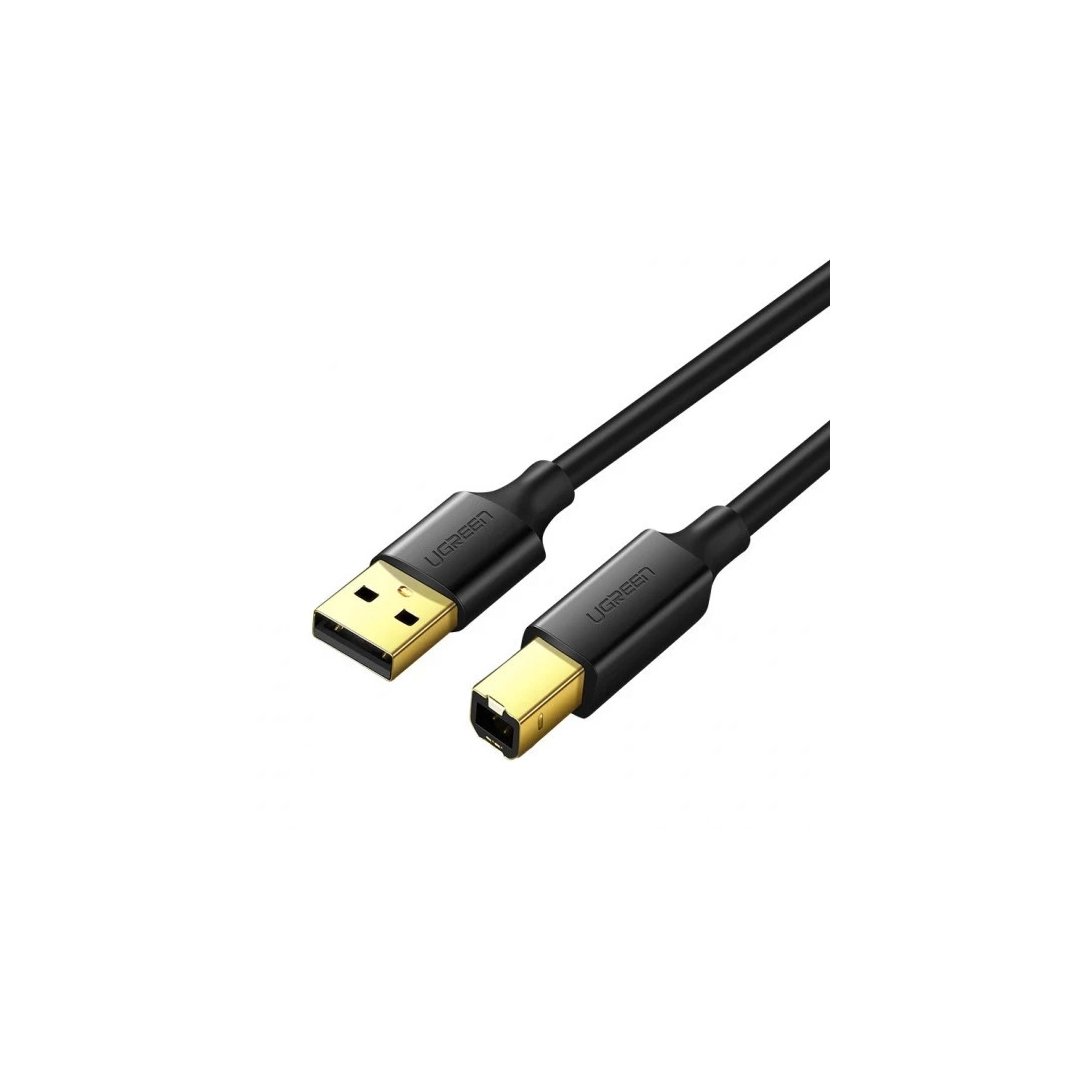 Кабель цифровий Ugreen US135 USB-A 2.0 - USB-B 2.0 Cable, 2 m Black 20847