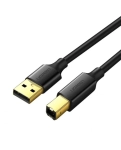 Кабель цифровий Ugreen US135 USB-A 2.0 - USB-B 2.0 Cable, 2 m Black 20847