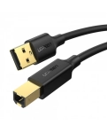 Кабель цифровий Ugreen US135 USB-A 2.0 - USB-B 2.0 Cable, 2 m Black 20847