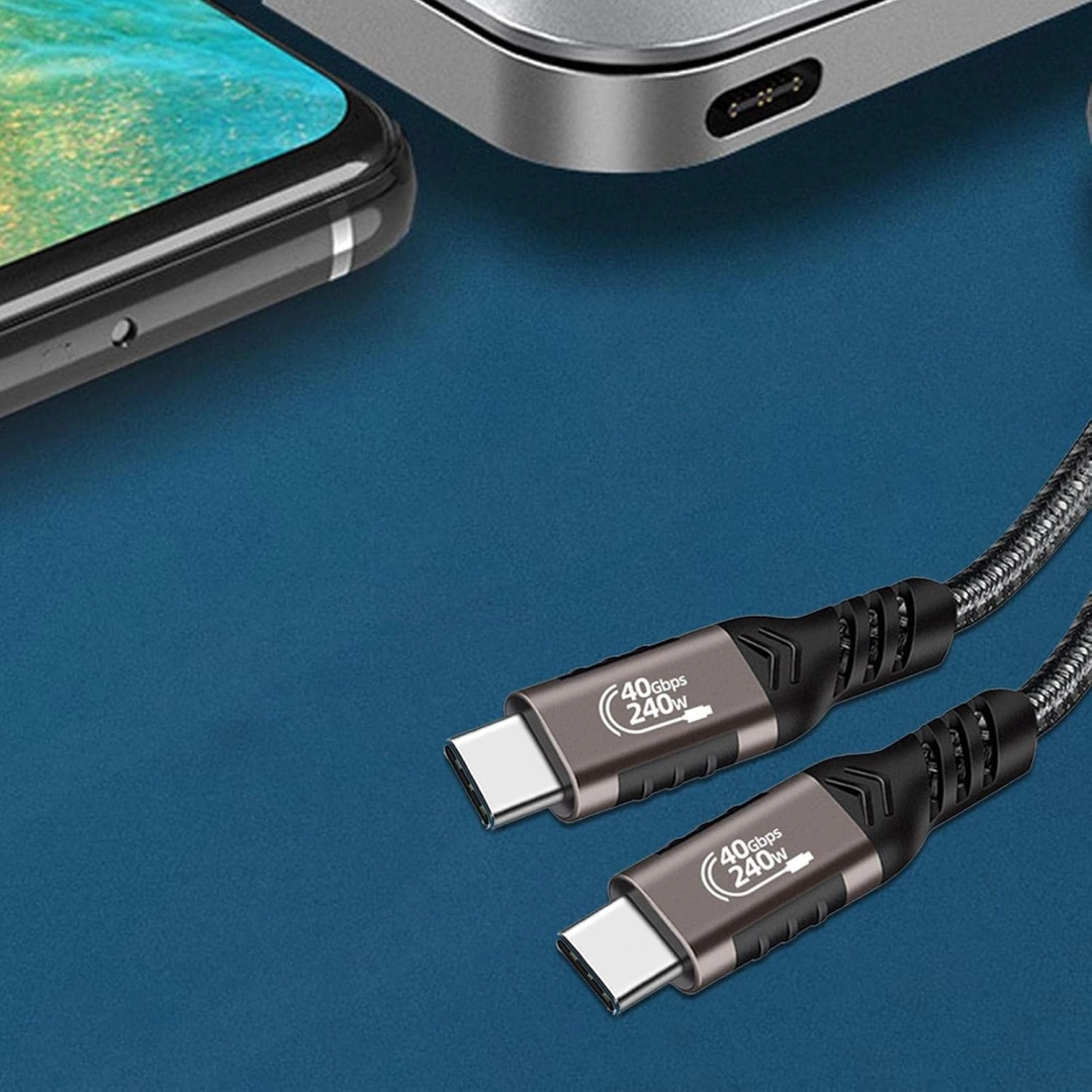 AirBase USB4-0.5 Cable 40Gbps Supports 100W (20V, 5A) Charging, 0.5meter AirBase USB4-0.5 Cable 40Gbps Supports 100W (20V, 5A) Charging, 0.5meter