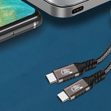 AirBase USB4-0.5 Cable 40Gbps Supports 100W (20V, 5A) Charging, 0.5meter