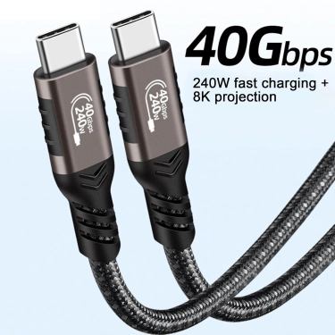 AirBase USB4-0.5 Cable 40Gbps Supports 100W (20V, 5A) Charging, 0.5meter