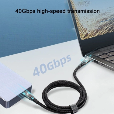 AirBase USB4-0.5 Cable 40Gbps Supports 100W (20V, 5A) Charging, 0.5meter