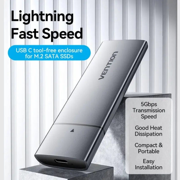 Зовнішній корпус для SSD накопичувача Vention USB 3.1 Gen 1-C (KPEH0) купити Зовнішній корпус для SSD накопичувача Vention USB 3.1 Gen 1-C (KPEH0) купити