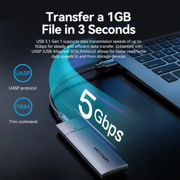 Зовнішній корпус для SSD накопичувача Vention USB 3.1 Gen 1-C (KPEH0) купити Зовнішній корпус для SSD накопичувача Vention USB 3.1 Gen 1-C (KPEH0) купити