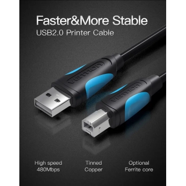 Кабель для принтера Vention USB A Male - B Male Print 2 м (VAS-A16-B200)