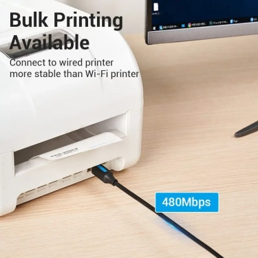 Кабель для принтера Vention USB Type C-B Male Print 2 м (CQUBH)