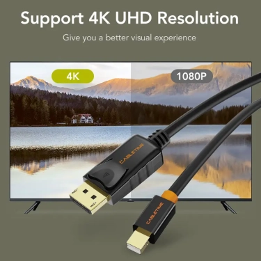 Кабель цифровий Сabletime Mini DisplayPort - DisplayPort, 2m, 4K (CD49L)