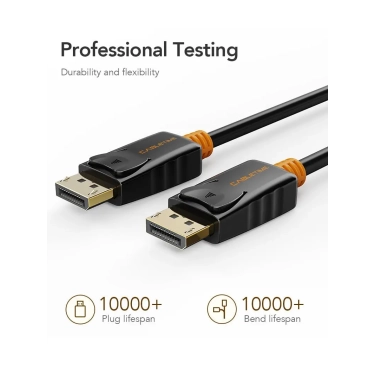 Кабель Cabletime DisplayPort v1.2 1m Black, 4K 60Hz, 2K 144Hz (CD21H)