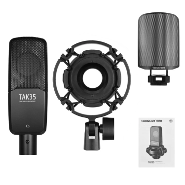 Високочутливий конденсаторний мікрофон  Takstar TAK35 Wired microphone Black