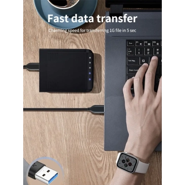 Кабель Vention Cabletime USB A-USB C 2 м, 5V/3A, Black (CA42L)