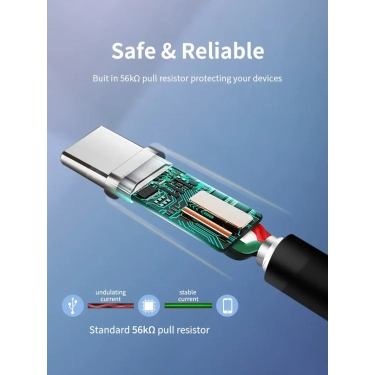 Кабель Vention Cabletime USB A-USB C 2 м, 5V/3A, Black (CA42L)