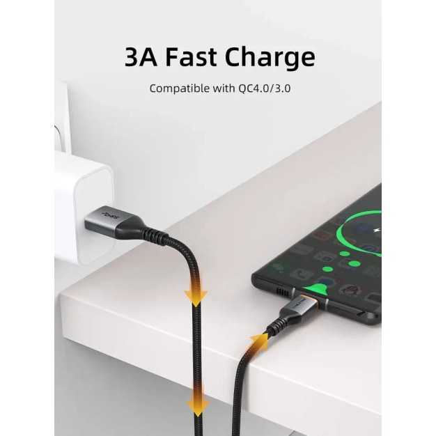 Кабель Vention Cabletime USB A - USB C 2 м, 5V/3A, Black (CA40H) ціна Кабель Vention Cabletime USB A - USB C 2 м, 5V/3A, Black (CA40H) ціна