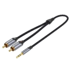 Аудіокабель Vention AUX 3.5 mm M - 2xRCA M, 3 m, Black (BCNBI) ціна Аудіокабель Vention AUX 3.5 mm M - 2xRCA M, 3 m, Black (BCNBI) ціна