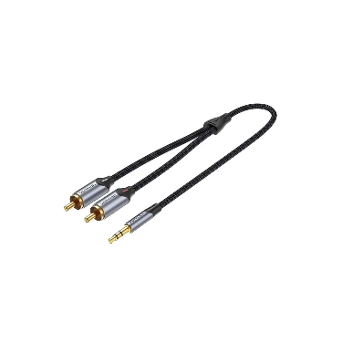 Аудіокабель Vention AUX 3.5 mm M - 2xRCA M, 3 m, Black (BCNBI) ціна
