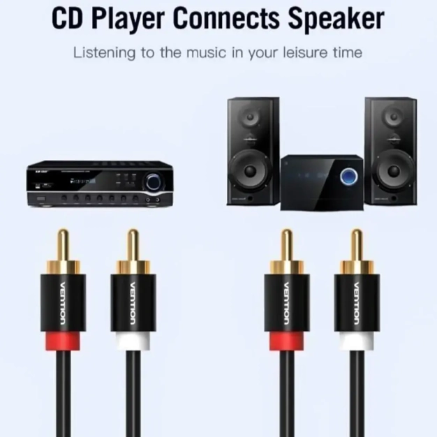 Аудіокабель Vention 2RCA Male to 2RCA Male 1m, Black (VAB-R06-B100) Аудіокабель Vention 2RCA Male to 2RCA Male 1m, Black (VAB-R06-B100)