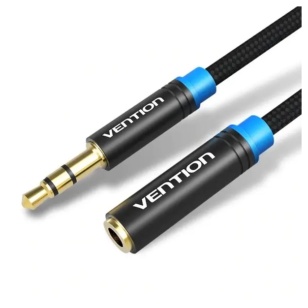 Аудіокабель Vention 3.5 mm M - 3.5 mm F, 0.5 m, 3 pin (VAB-B06-B050-M)