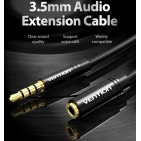 Аудіокабель Vention 3.5 mm M - 3.5 mm F, 1 m, 3 pin (VAB-B06-B100-M) Аудіокабель Vention 3.5 mm M - 3.5 mm F, 1 m, 3 pin (VAB-B06-B100-M)