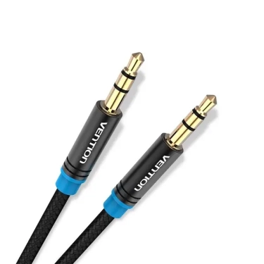 Аудіокабель Vention 3.5 M - 3.5 M, 1 m, Black, 3 pin (P350AC100-BM)