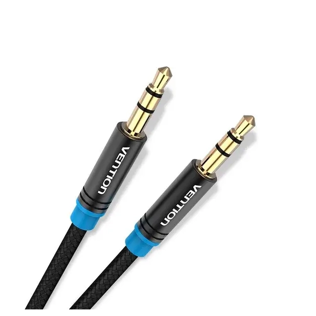 Аудіокабель Vention 3.5 M - 3.5 M, 0.5 m, Black, 3 pin (P350AC050-BM) Аудіокабель Vention 3.5 M - 3.5 M, 0.5 m, Black, 3 pin (P350AC050-BM)