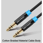 Аудіокабель Vention 3.5 M - 3.5 M, 0.5 m, Black, 3 pin (P350AC050-BM) Аудіокабель Vention 3.5 M - 3.5 M, 0.5 m, Black, 3 pin (P350AC050-BM)