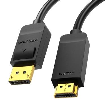 Кабель Vention DisplayPort - HDMI 2m, 4K 30Hz, 2K 30Hz (HAGBH)