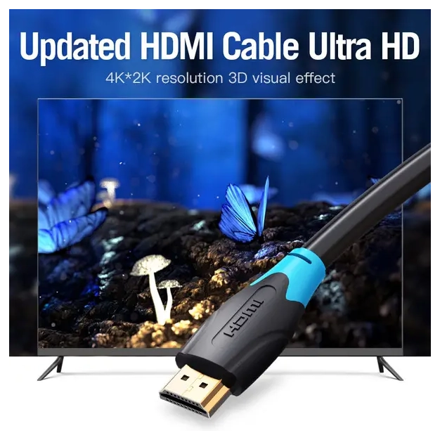 Кабель HDMI Vention HDMI-HDMI, 1m, v2.0, 4K 60Hz (AACBF) купити, ціна Кабель HDMI Vention HDMI-HDMI, 1m, v2.0, 4K 60Hz (AACBF) купити, ціна
