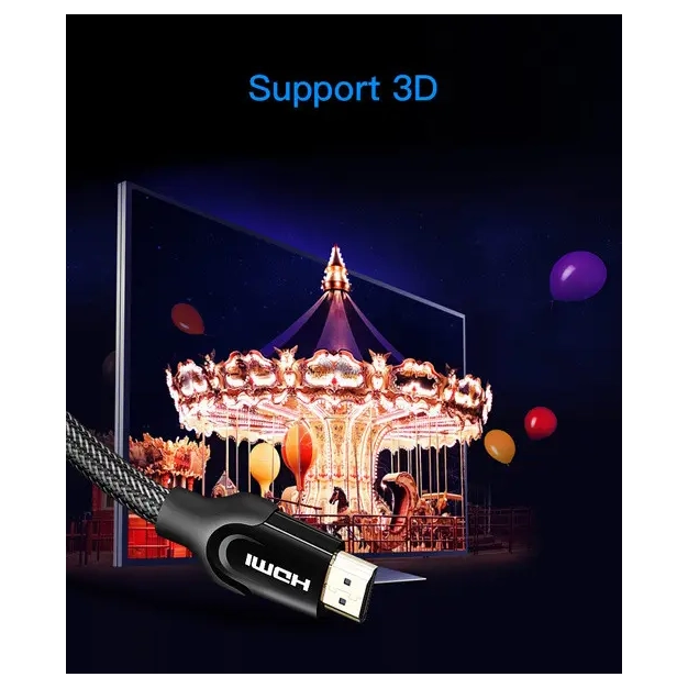 Кабель HDMI Vention HDMI-HDMI, 1m, v2.0, 4K 60Hz (VAA-B05-B100) купити