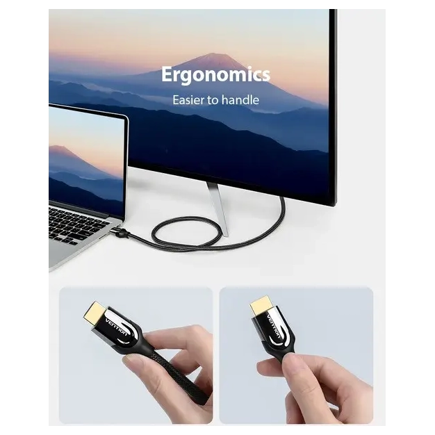 Кабель HDMI Vention HDMI-HDMI, 1m, v2.0, 4K 60Hz (VAA-B05-B100) купити