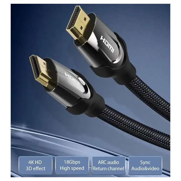 Кабель HDMI Vention HDMI-HDMI, 3m, v2.0, 4K 60Hz (VAA-B05-B300) купити Кабель HDMI Vention HDMI-HDMI, 3m, v2.0, 4K 60Hz (VAA-B05-B300) купити