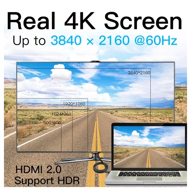 Кабель HDMI Vention HDMI-HDMI 1.5m, v2.0, 4K 60Hz (VAA-M02-B150) купити Кабель HDMI Vention HDMI-HDMI 1.5m, v2.0, 4K 60Hz (VAA-M02-B150) купити