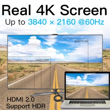 Кабель HDMI Vention HDMI-HDMI 1.5m, v2.0, 4K 60Hz (VAA-M02-B150) купити