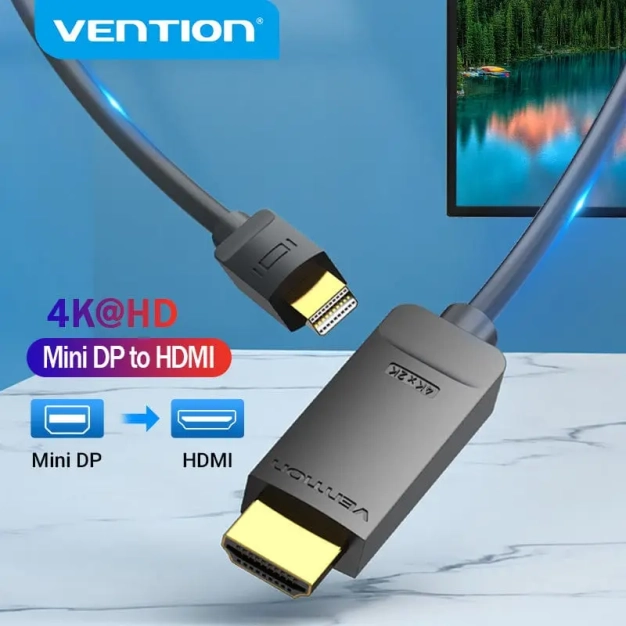 Кабель Vention mini DisplayPort - HDMI v1.2 1.5m, 4K 30Hz (HAHBG) Кабель Vention mini DisplayPort - HDMI v1.2 1.5m, 4K 30Hz (HAHBG)